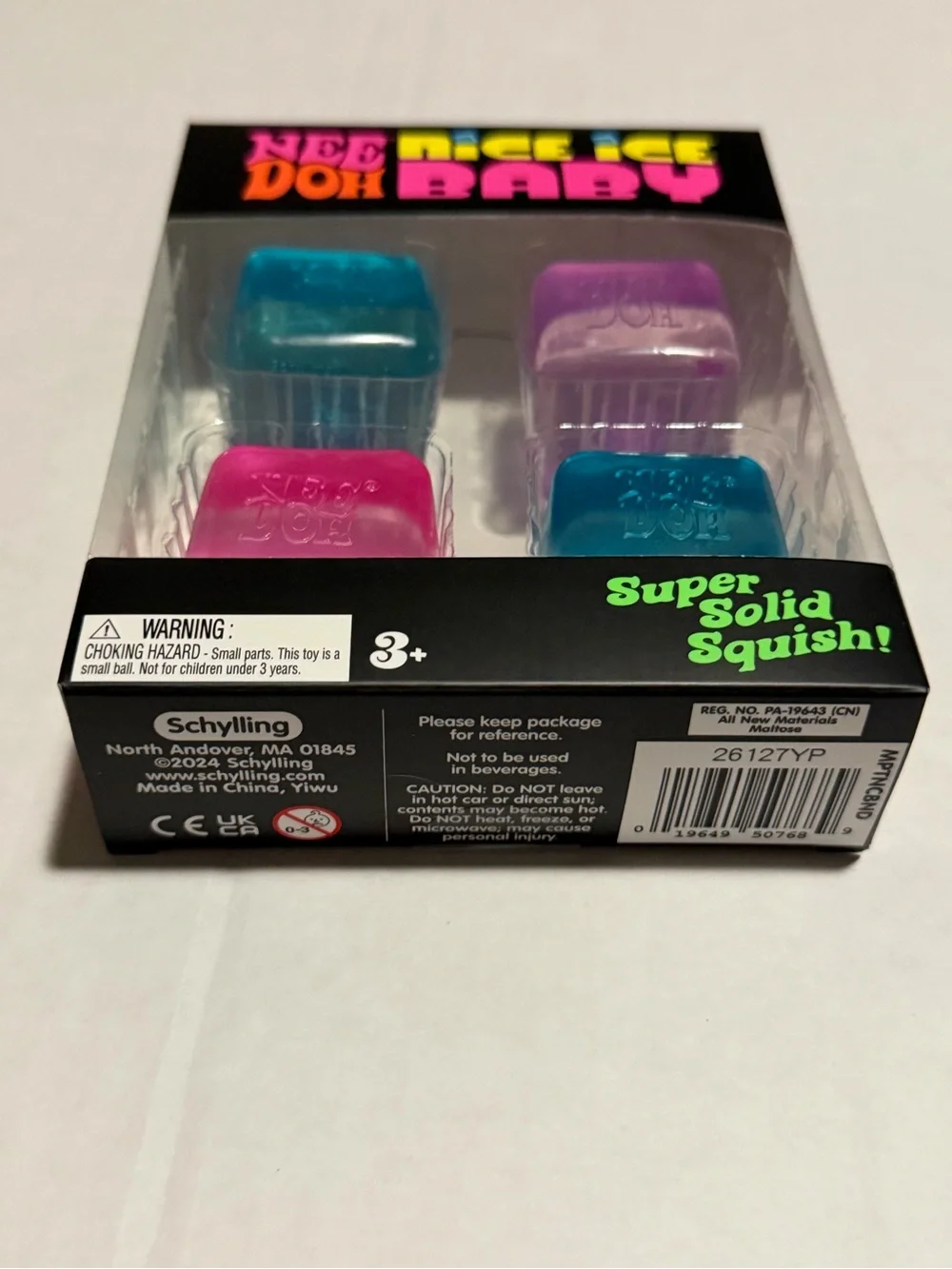 NeeDoh Nice Ice Baby 4-Pack Mini Squishy Fidget Toys New Sealed